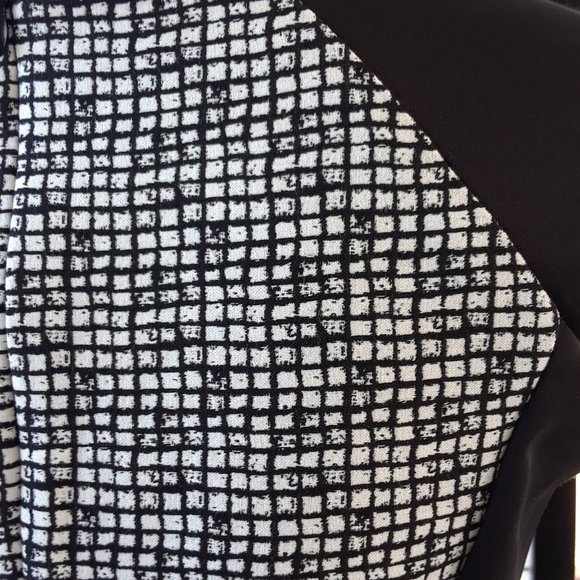 Enfocus Studio Black White Cap Sleeve Sheath Dress - Picture 8 of 12